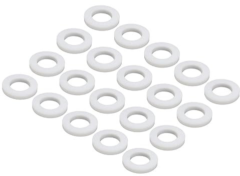 QUARKZMAN 15mmx8mmx2mm PTFE Unterlegscheibe x 30Stk Flach Dichtung für Ventil Schlauch [Weißer Flansch]