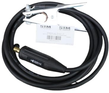 STM Der Meisterladen Massekabel Schweißkabel 10, 16, 25, 35, 50, 70 qmm HAR H01N2-D (4 m) 200 A o. 400 A Masseklemme, Größe: 25 mm² Dorn 13 mm