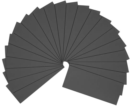 STEBRUAM Profi Schleifpapier Set 5000 Körnung, 14 Stück Nass und Trocken Schleifpapier für Auto/Holzmöbel/Stein/Lack/Metall/Glas, 23 x 9 cm Schmirgelpapier