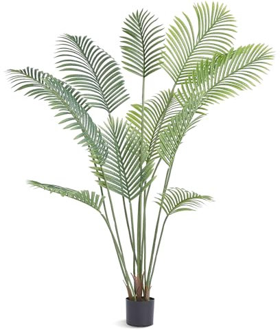 VEVOR Arbre Artificiel 1828 mm Plante Artificielle PE Palmier à Noix de Bétel Faux Arbre Vert avec Pot 152x128 mm Fausse Plante de Décoration pour Maison Bureau Centres Commerciaux Intérieur Extérieur