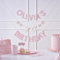 Ginger Ray Customisable Name & Age Pink Letter Banner Bunting Birthday Pamper Party Decoration 2m
