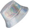Eigso Unisex Holographic Metallic Eimer Hut für Frauen Mann Reversible Solid Silber Angeln Sonnenhut für Frau Mann