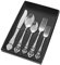 JYJLLM 5PC Stainless Steel Cutlery Set - Mirror Polished Silverware Set with Spoon/Knife/Fork, Dishwasher Safe Flatware for Home Kitchen (Silvery)