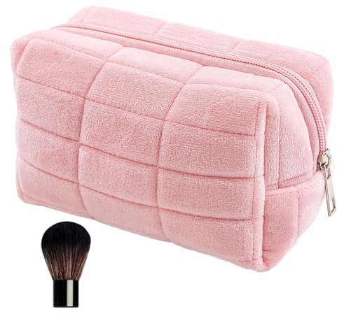 JLNGTHONG Reise Kosmetiktasche, Kleine Kosmetiktasche für die Handtasche, niedliche rosa Kosmetiktasche für Mädchen, Reise Makeup Organizer Aufbewahrungstasche
