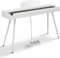 LALAHO 88 Key Keyboard Piano Weighted Action Electronic Keyboard Piano, Digital Piano with 3-Pedal Unit, Removable Music Stand, Stereo Headphones, Compact Design and MIDI Connection(White)