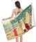 Mikrofaser Strandtuch Surfbrett 160x80 cm, 3D Strand Muster Badetuch für Erwachsene Weiches Leicht Handtuch Schnelltrocknend Sandfreies Strandhandtuch