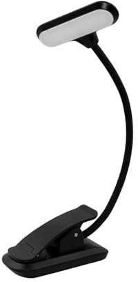 Leselampe Buch Klemme, USB Wiederaufladbare Buchlampe mit 9 LEDs, 3 Farbtemperatur Modi, Stufenlose Helligkeit Klemmlampe, 360° Flexibel Klemmleuchte für Nachtlesen ins Bett, Leselicht für Kinder