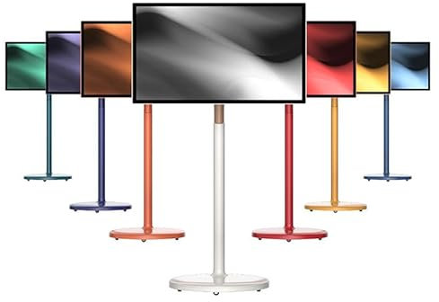 MWE 32 Zoll tragbarer Smart Monitor auf Rädern, 2K Touch Smart Screen Android OS, 8H Videowiedergabezeit, Fernbedienung Unterstützung Typ-C, USB und HDMI Port