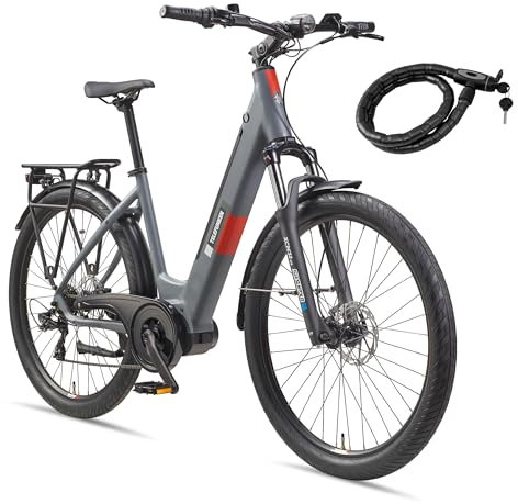 Telefunken SUV E-Bike 27,5 Zoll für Damen & Herren | Pedelec mit Mittelmotor & 468Wh Akku | Elektrofahrrad mit 7-Gang Kettenschaltung & Hydr. Scheibenbremsen, StVZO-konform inkl. Fahrrad-Schloss