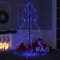 IKAYAA LED Weihnachtsbaum Aussen Kegelform Weihnachtsbaum Metall Groß Blau 200 LEDs Tannenbaum Lichterbaum Weihnachtsdeko Aussen Weihnachtsbaum Tanne 150 cm
