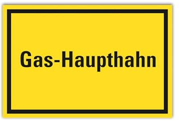 Orgatex Hinweisschild Gas Haupthahn | Sicherheitskennzeichnung aus robustem Kunststoff | Langlebiges Warnschild für Industrie & Gewerbe | Gelb-Schwarz | 300 x 200 mm
