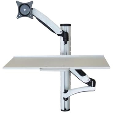 Monitorständer mit Tastatur, stehend, for Bürocomputer, universell, drehbar, for technische Geräte, Wandhalterung WS02