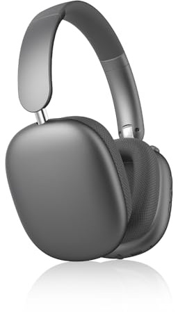 Sungive Cuffie Bluetooth 6.1 Wireless con Cavo–Design Pieghevole con Archetto Regolabile,Audio Hi-Fi,Cancellazione del Rumore,20 Ore di Standby–Compatibili con Smartphone,PC,Tablet.(grigio)
