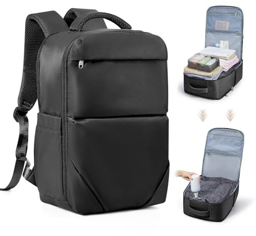 coofay Vakuum Rucksack Handgepäck Flugzeug Vakuum Reiserucksack Spacevac Airbag Rucksack mit Vakuumsystem Vacuum Backpack Travel Reiserucksack mit Vakuumsystem Vakuumrucksack für Reisen Schwarz