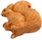 CHICAMPERA Holzfigur Eichhörnchen Handgeschnitzte Tier-Dekoration Für Kinderzimmer Garten Niedliches Ornament Für Frühlingsdekoration Realistische Holzskulptur Als Geschenkidee