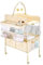 VEVOR Table à Langer Pliable, Plan à Langer 2 Tiroirs en Tissu, Panier Latéral et Tringle de Suspension, Meuble pour Bébé Réglable en Hauteur, avec roulettes Verrouillables et 2 Jouets Étoiles, Beige