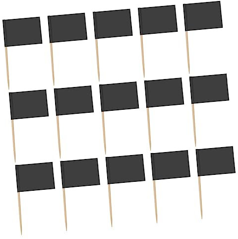 BESTYASH 200 Stücke Dekorative Zahnstocher Fahnen für Kuchen Lebensmittel Flaggen Holz Zahnstocher mit Papier Fahnen für Partys Feiern und Snacks