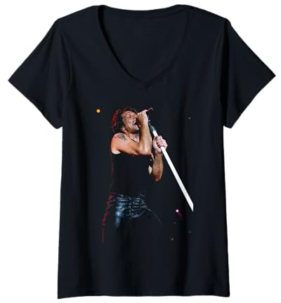 Damen US Rock Ikone Tour 1993 T-Shirt mit V-Ausschnitt