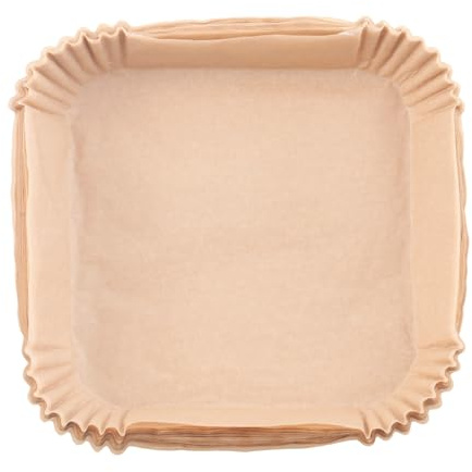 Adler Papier-Einsätze für Heißluftfritteuse 16 cm 100 Stück | Biologisch abbaubar, hitzebeständig bis 240 °C, antihaftbeschichtet, für Heißluftfritteuse und Backofen