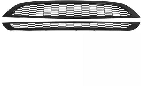 Front Grille Für Mini Für Cooper R50 R52 R53 2001-2006 51137026202 2 Stück Glänzend Schwarz Frontgrill Oben & Unten Wabengitter Nieren Schwarz Kühlergrill