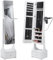 BTFY Storage Mirror, Full Length Freestanding Armoire, Tilting Jewellery Cabinet & Floor Mirror for Earrings, Rings & Necklaces - Jewellery Storage Organiser w/ LED Lights, Hairdryer Ring & Shelves