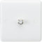 Knightsbridge CU0150 Standard Square White Plastic, Curved Edge, AV Coax Sat TV Outlet