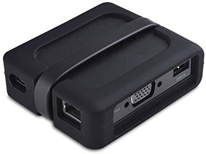 Cable Matters USB C Multiport Adapter (USB C Hub mit HDMI/DisplayPort/VGA, USB 2.0, Fast Ethernet, 60W PD) in Schwarz - Thunderbolt 3, USB4, Thunderbolt 4 Port kompatibel für MacBook Pro und mehr