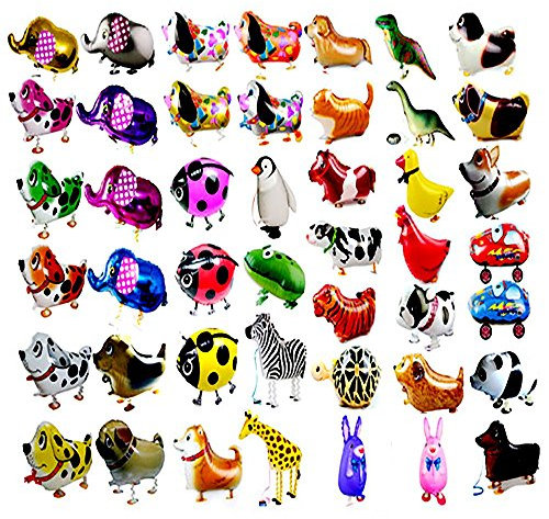 RETON 20 Stücke Tier folienballon Haustiere, Air Walker Ballons, Mylar Folie Helium Aluminium Ballon Kit für Kinder Geburtstag Party Baby Shower Decor Kinder Geschenk