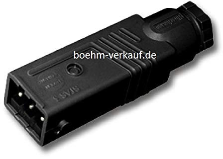 Hirschmann-Kupplungsstecker STAS 3N für Jalousien, Markisen, Rollläden. 230V.