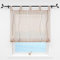 ESLIR Raffrollo mit Schlaufen Gardinen Küche Raffgardinen Modern Schlaufengardinen Vorhänge Transparent Voile Sand BxH 120x140cm 1 Stück