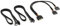 POPPSTAR Set cavi dati Sata 3 con adattatori Sata - 2 cavi Sata3 60cm (spine 1x dritta, 1x dritta-90°), 1 cavo Sata alimentazione 30cm a Y (spina a presa 15-pin S-ATA), nero
