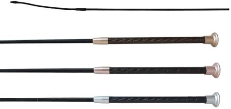 NETPROSHOP Dressurgerte Shine Carbon-Design 100 cm Springstock, Groesse:100 cm, Farbe:Braun