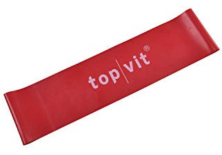 top vit Loops XL Fitnessband aus Latex I Widerstandsbänder für Gymnastik, Fitness, Yoga, Pilates I Gymnastikband in rot (mittel), 7,6 x 30 cm
