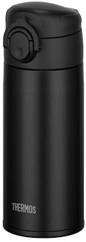 (Dishwasher Safe Model) Thermos Water Bottle, Vacuum Insulated Mobile Mug, 11.8 fl oz (350 ml), Black, 11.8 fl oz (350 ml), Dishwasher Safe, One-Touch Open, Stainless Steel, Bottle Hot or Cold