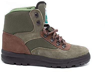 Notton - Stivale da caccia con lacci, in pelle e suola in gomma, per: uomo Verde Size: 35 EU