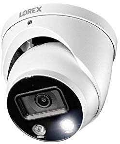 Lorex 4K Ultra HD Smart Deterrence Indoor/Outdoor IP Metal Dome Security Add-On Camera with Smart Motion Detection Plus | Two-Way Talk Audio (Requires Recorder)