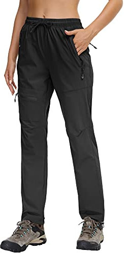 Butrends Pantaloni da Trekking da Donna Impermeabili con Protezione UV Asciugatura Rapida Pantaloni da Trekking da Campeggio con Tasche con Cerniera