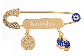 Remi Bijou Stecknadel 'Nazar Boncuk' Türkisches Auge und Gravur, ColorName:Blau