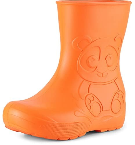 Ladeheid Stivali pioggia bambino e Bambina in EVA Stivaletti Pioggia per bambini in gomma e resistenti LA-CA-10 (Arancione (151c), 30/31 EU)