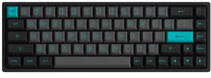 EPOMAKER AKKO 3068B Plus Black & Cyan 65% Hot-Swap 2.4Ghz /Bluetooth/Wired Mechanical Keyboard with RGB Backlight, Double-Shot PBT Keycaps for Gamers/Mac/Win (AKKO CS Jelly Purple)