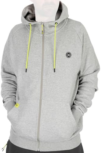 Fox Matrix Pullover für Angler Full Zip Hoody Marl Grey/Lime, Größe:M