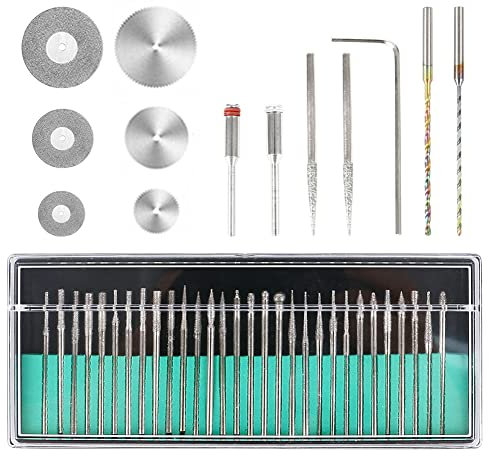 Elektrischer Gravierstift Gravierwerkzeugsatz Micro Gravierer Ätzstift DIY Drehwerkzeug für Schnitzen, Glas, Holz, Metall, Stein, Kunststoff, Keramik, Schmuck (Zubehör Bohrer)