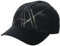 Armani Exchange Herren Mütze mit metallischem Logo Baseballkappe, Schwarz, Einheitsgröße