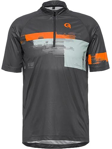 Gonso Avisio Kurzarm Fahrradshirt mit 1/2 Reißverschluss Herren grau