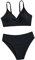Fulidngzg Bikini Mädchen Teenager mit Shorts Zweiteilige Badeanzüge Rüschen Bikinioberteil Triangel Bedruckte Bikinihose Tankini For 2-14 Jahre Badeanzug