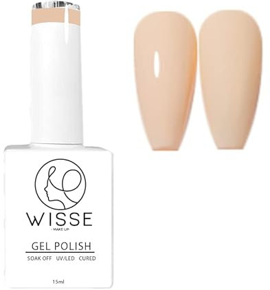 Wisse Make up Gel Nail Polish, UV/LED Soak-Off Nail Art Manicure Pedicure for Professional, Salon & Home Use - Long Lasting & Easy to Apply, 30 Colours - Champagne