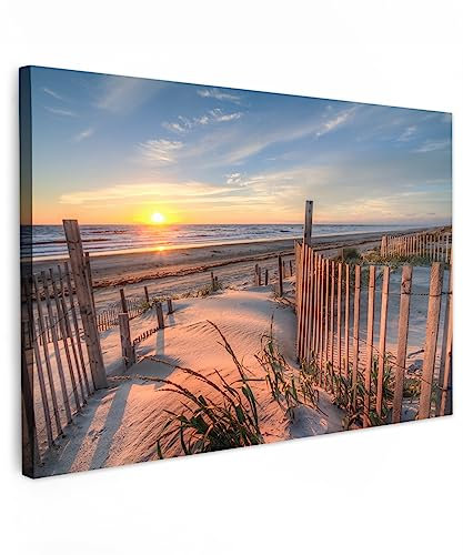 MuchoWow© Wandbilder 90x60 cm Schlafzimmer Home Deko Wohnung Bild Wohnzimmer Fotoleinwand Wand Bilder Leinwand Wall Decor Strandbilder - Stranddeko - Maritime - Strand und Meer - Pflanzen