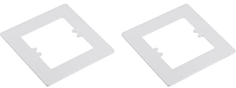 sourcing map Interrupteur Entourer Plaque Mur Panneau Décoration Simple Interrupteur Acrylique Blanc 110mm X 110mm pour Maison Bureau Paquet de 2