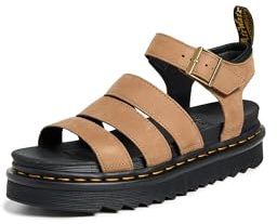 Dr. Martens Women's Blaire Nubuck Fisherman Sandal, Savannah Tan, 7 UK