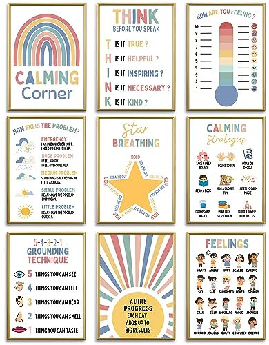 Beruhigende Ecke Klassenzimmer-Poster, Gefühle, Raddiagramm, Emotionen, Poster für Kinder, Schulberater, Lehrer, Klassenzimmer, unverzichtbares Zubehör, beruhigt Ecke, pädagogisch für